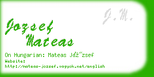 jozsef mateas business card